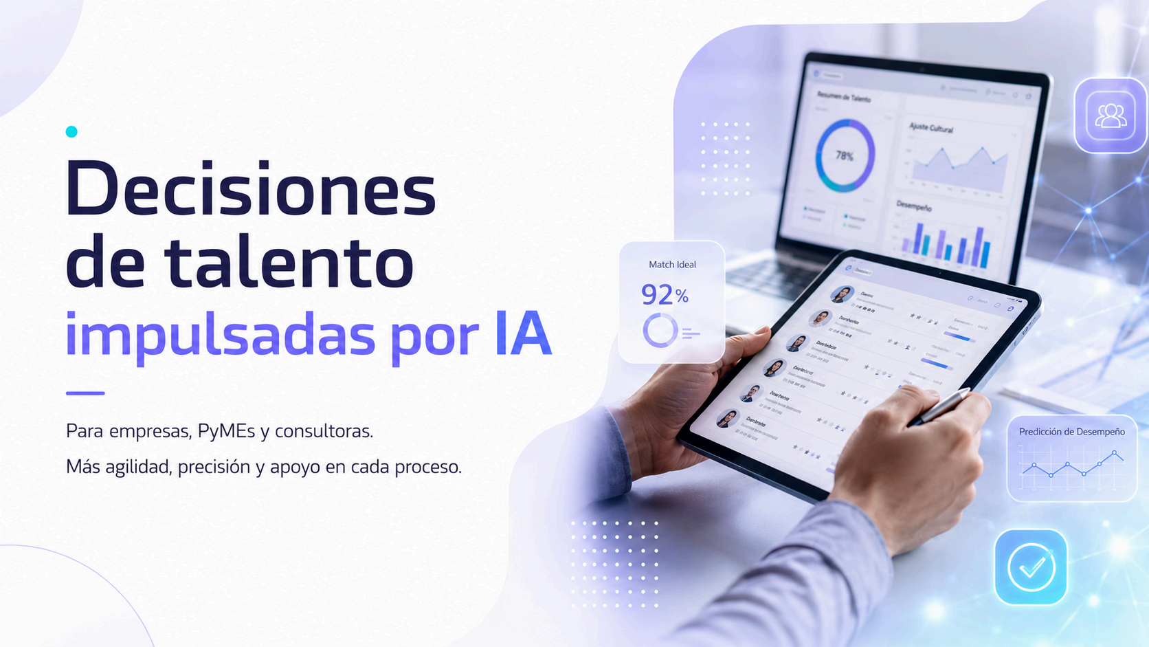 Dashboard de Reneé con análisis de talento, match ideal y predicción de desempeño